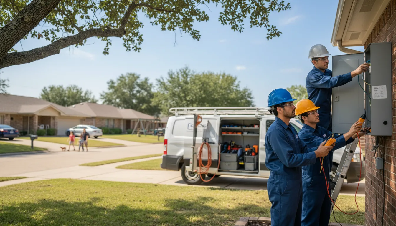 Certified electrician providing emergency electrical services in Glidden, TX